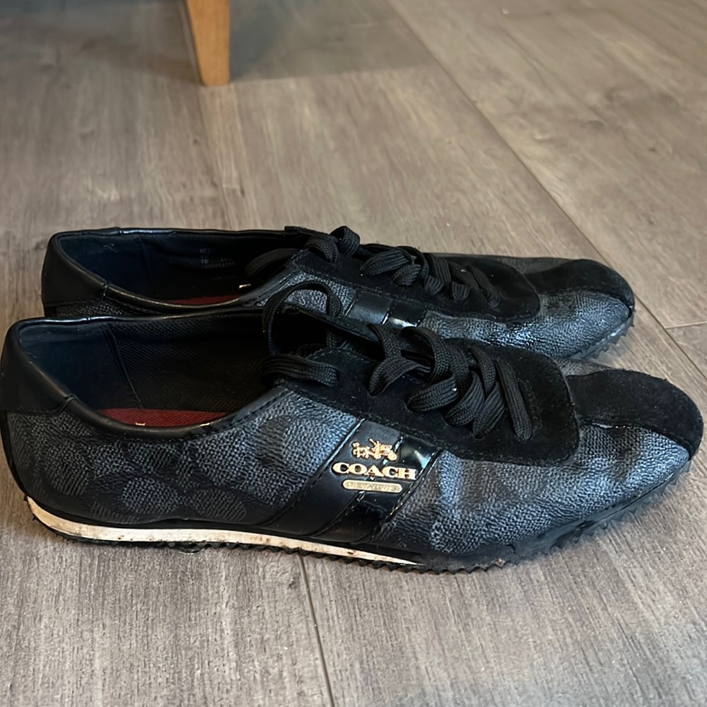 Coach black casual tennis shoe